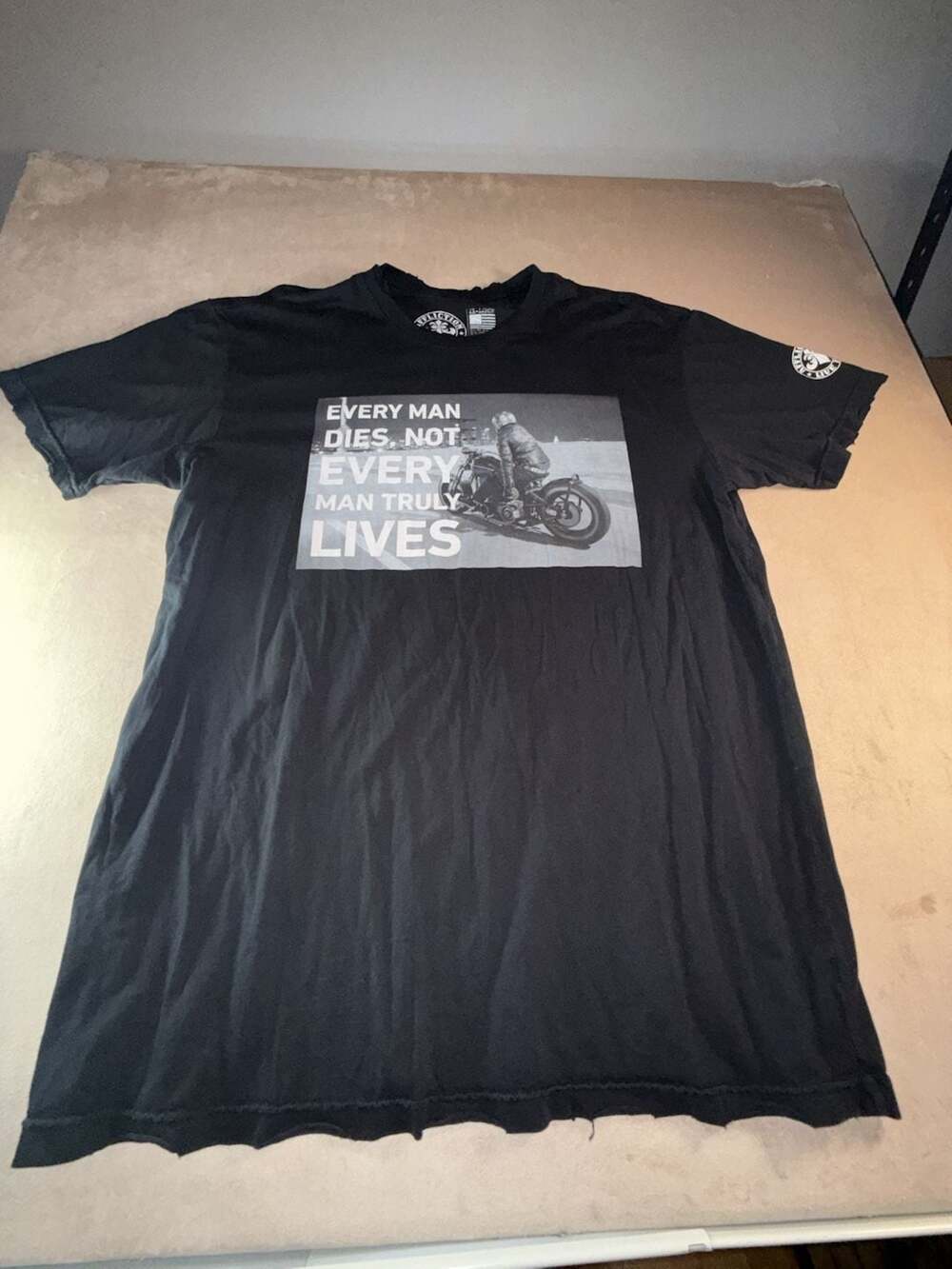 Affliction Live Fast Every Man Truly Lives Motorcycle Graphic (BoxA3-2034)